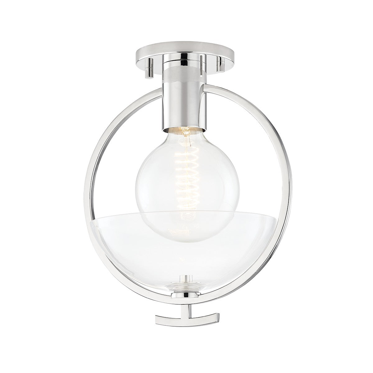 Mitzi - H387601-PN - One Light Semi Flush Mount - Ringo - Polished Nickel