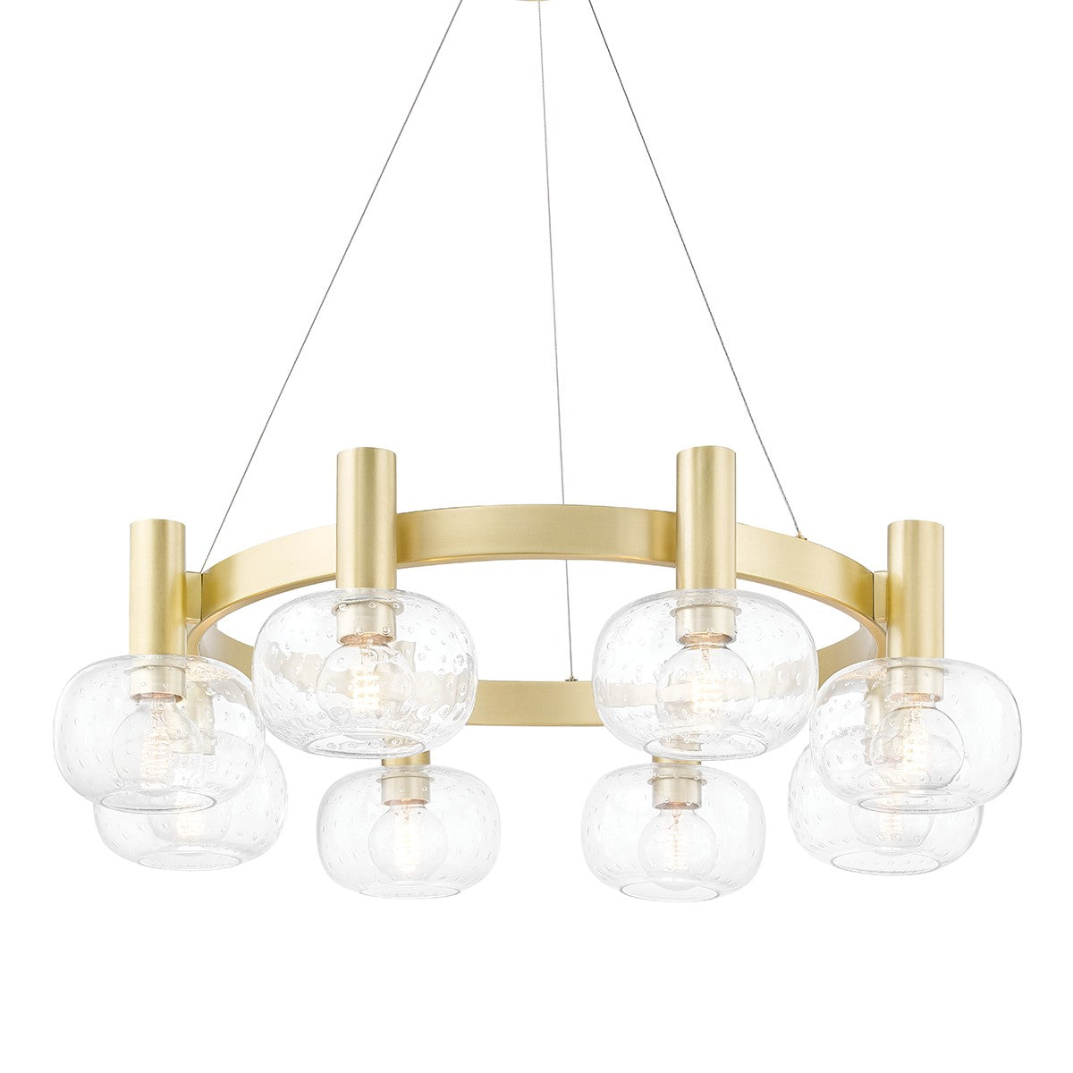 Mitzi - H403808-AGB - Eight Light Chandelier - Harlow - Aged Brass