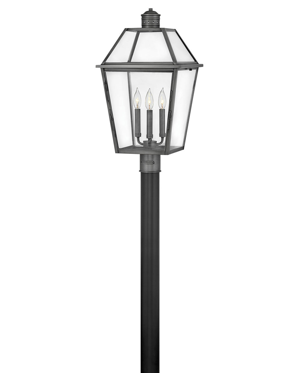 Hinkley - 2771BLB - LED Post Top or Pier Mount Lantern - Nouvelle - Blackened Brass