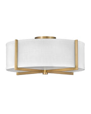 Hinkley - 41708HB - LED Semi-Flush Mount - Axis Off White - Heritage Brass