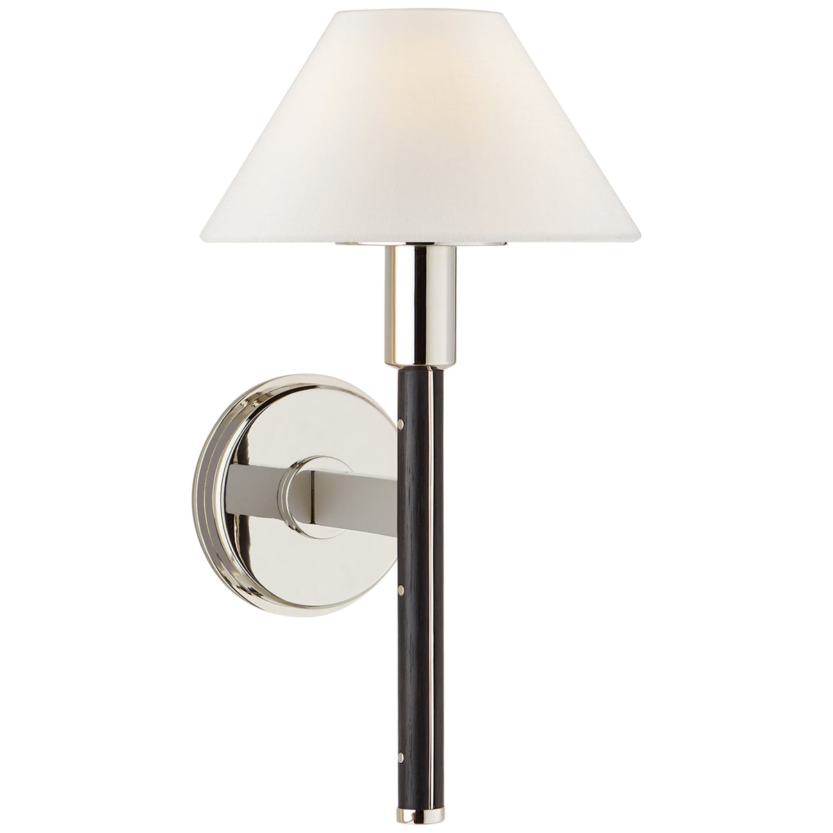 Ralph Lauren - RL 2570PN/BKE-L - One Light Wall Sconce - Radford - Polished Nickel and Black Ebony