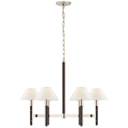 Ralph Lauren - RL 5571PN/BKE-L - Six Light Chandelier - Radford - Polished Nickel and Black Ebony