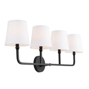 Capital Lighting - 119341MB-674 - Four Light Vanity - Dawson - Matte Black