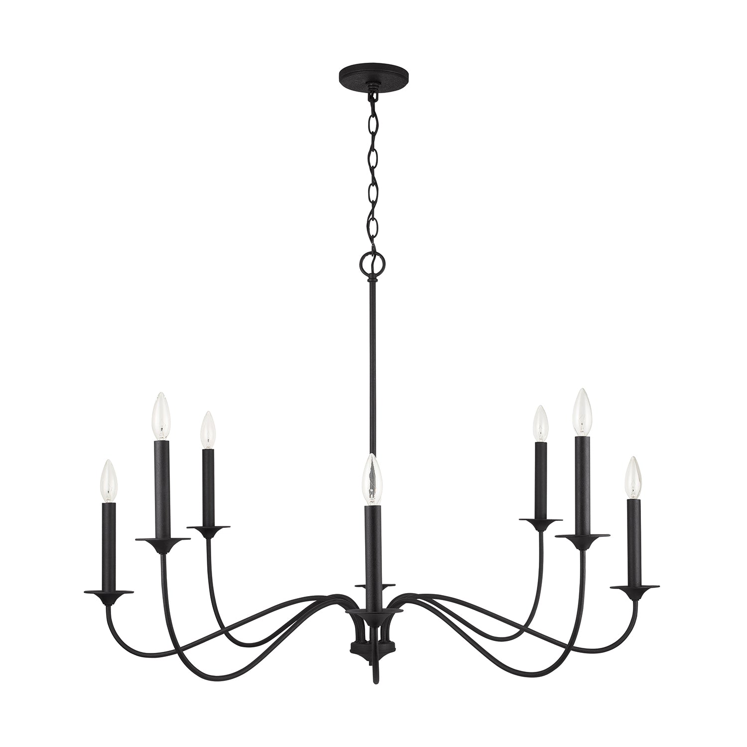 Capital Lighting - 437281BI - Eight Light Chandelier - Vincent - Black Iron