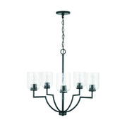 Capital Lighting - 439351MB-500 - Five Light Chandelier - Carter - Matte Black