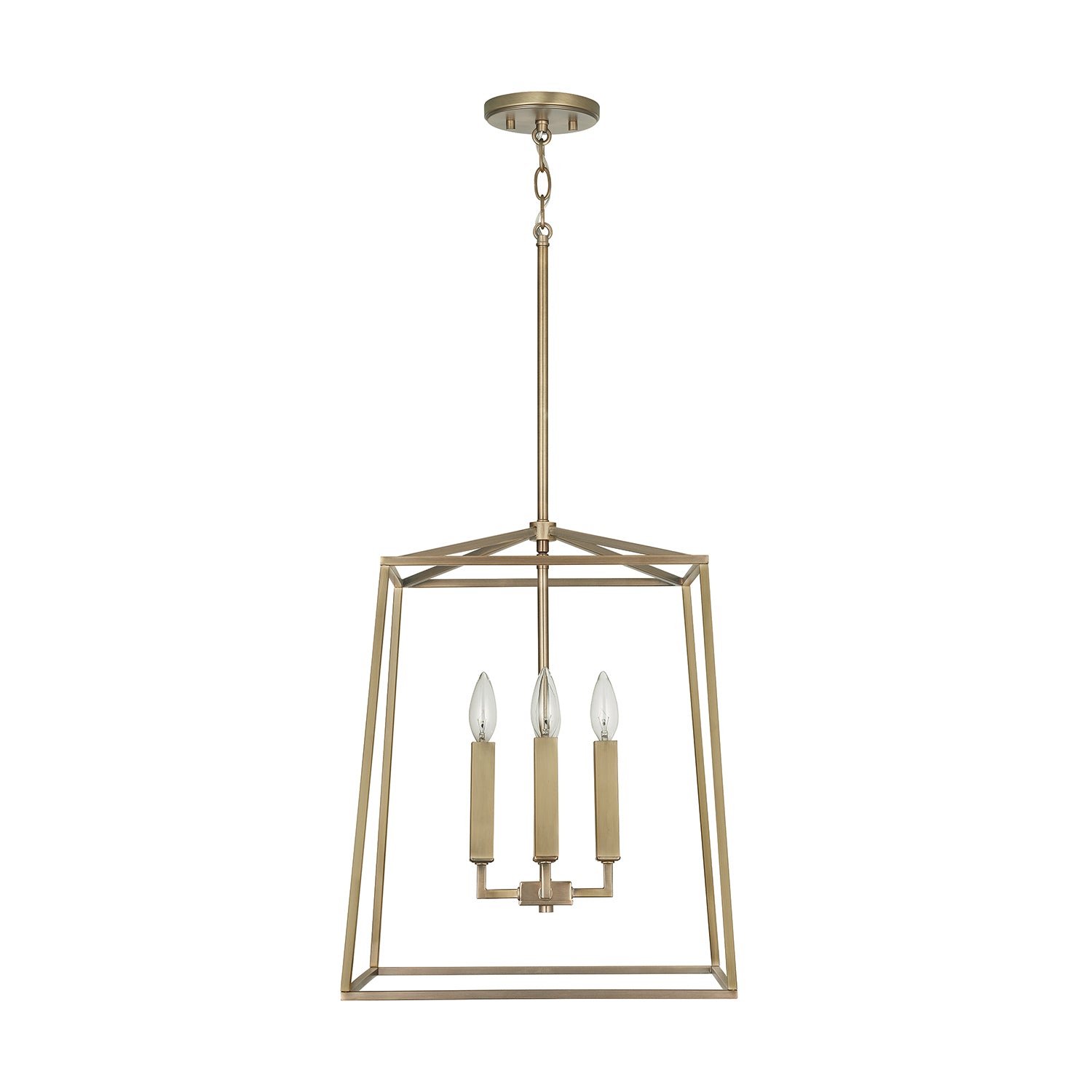 Capital Lighting - 537642AD - Four Light Foyer Pendant - Thea - Aged Brass
