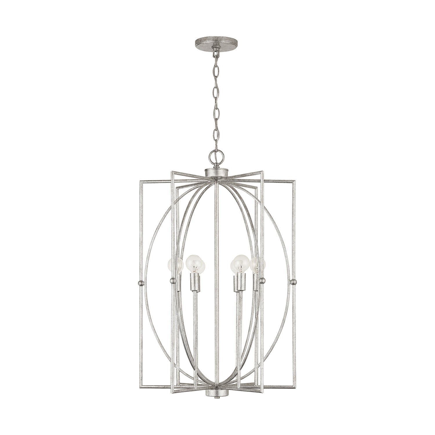 Capital Lighting - 537961AS - Six Light Foyer Pendant - Oran - Antique Silver