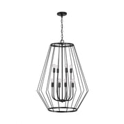 Capital Lighting - 538881MB - Eight Light Foyer Pendant - Corey - Matte Black