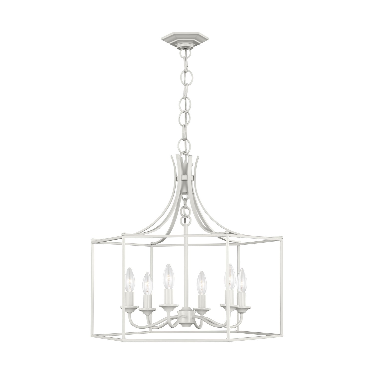 Visual Comfort Studio - AC1046GCM - Six Light Chandelier - Bantry House - Gloss Cream