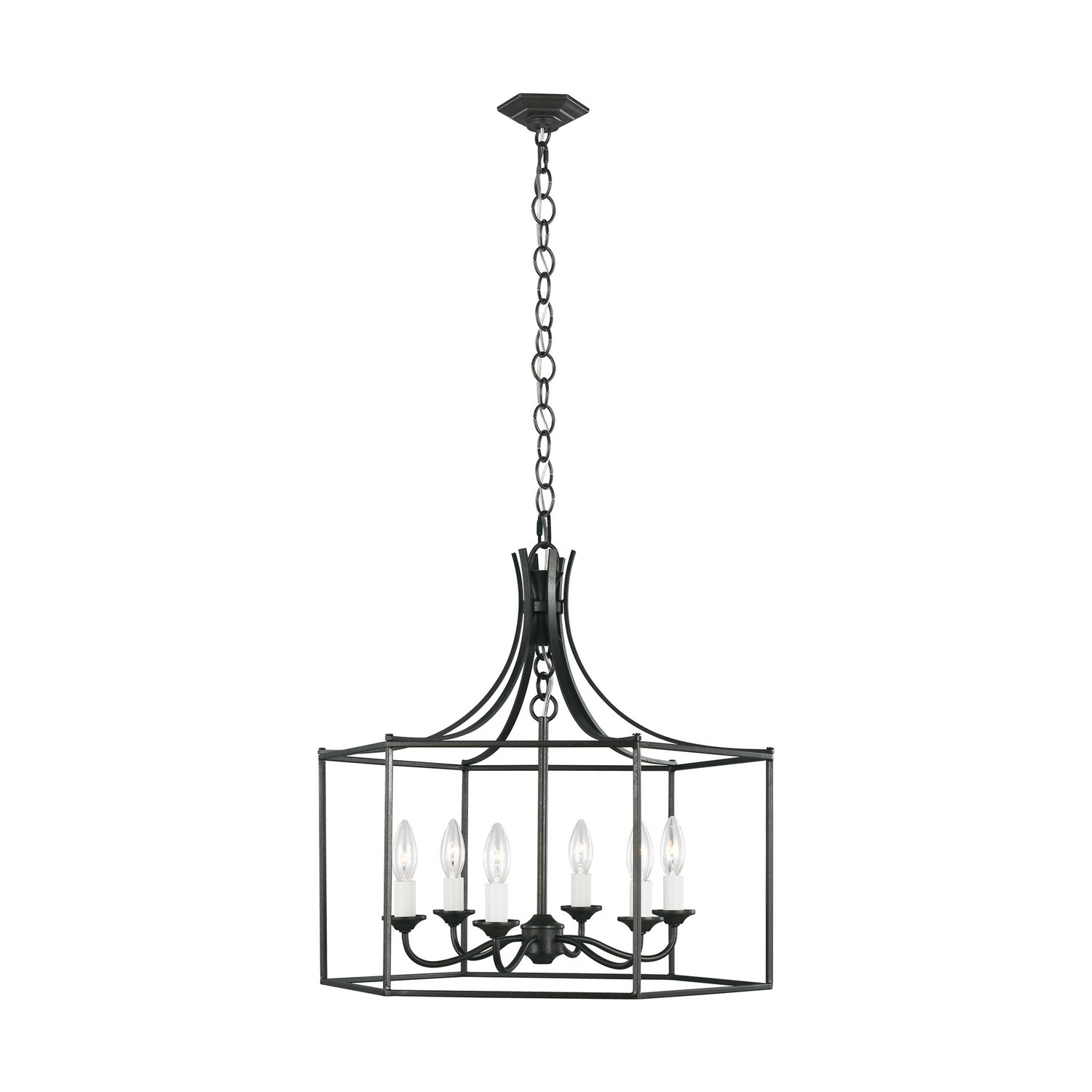 Visual Comfort Studio - AC1046SMS - Six Light Chandelier - Bantry House - Smith Steel