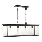 Visual Comfort Studio - CO1214HTCP - Four Light Outdoor Linear Chandelier - Freeport - Heritage Copper