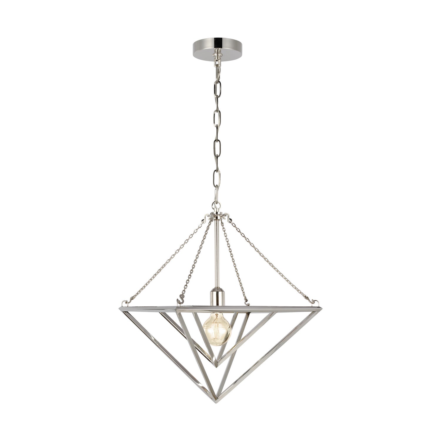 Visual Comfort Studio - CP1131PN - One Light Pendant - Carat - Polished Nickel