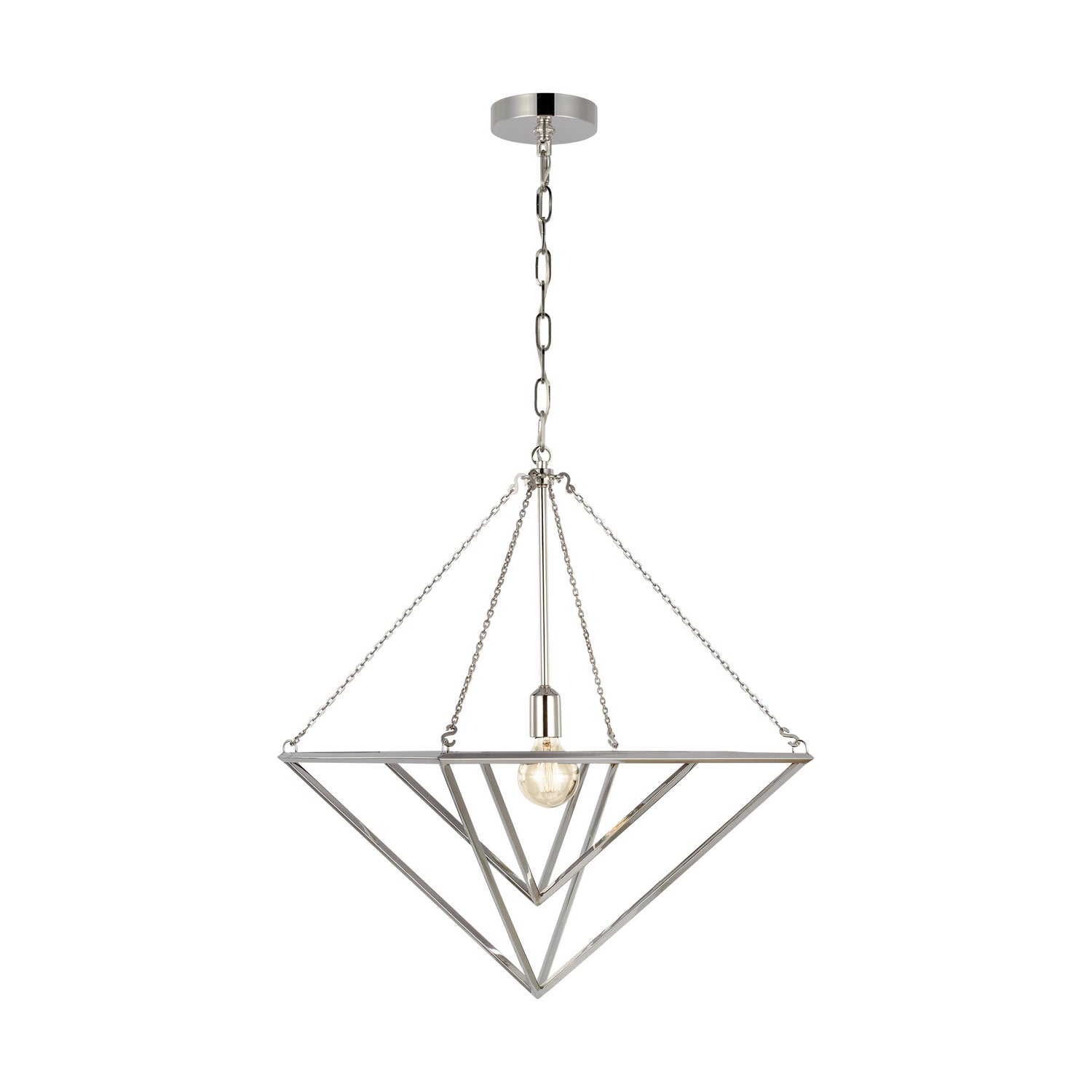 Visual Comfort Studio - CP1141PN - One Light Pendant - Carat - Polished Nickel