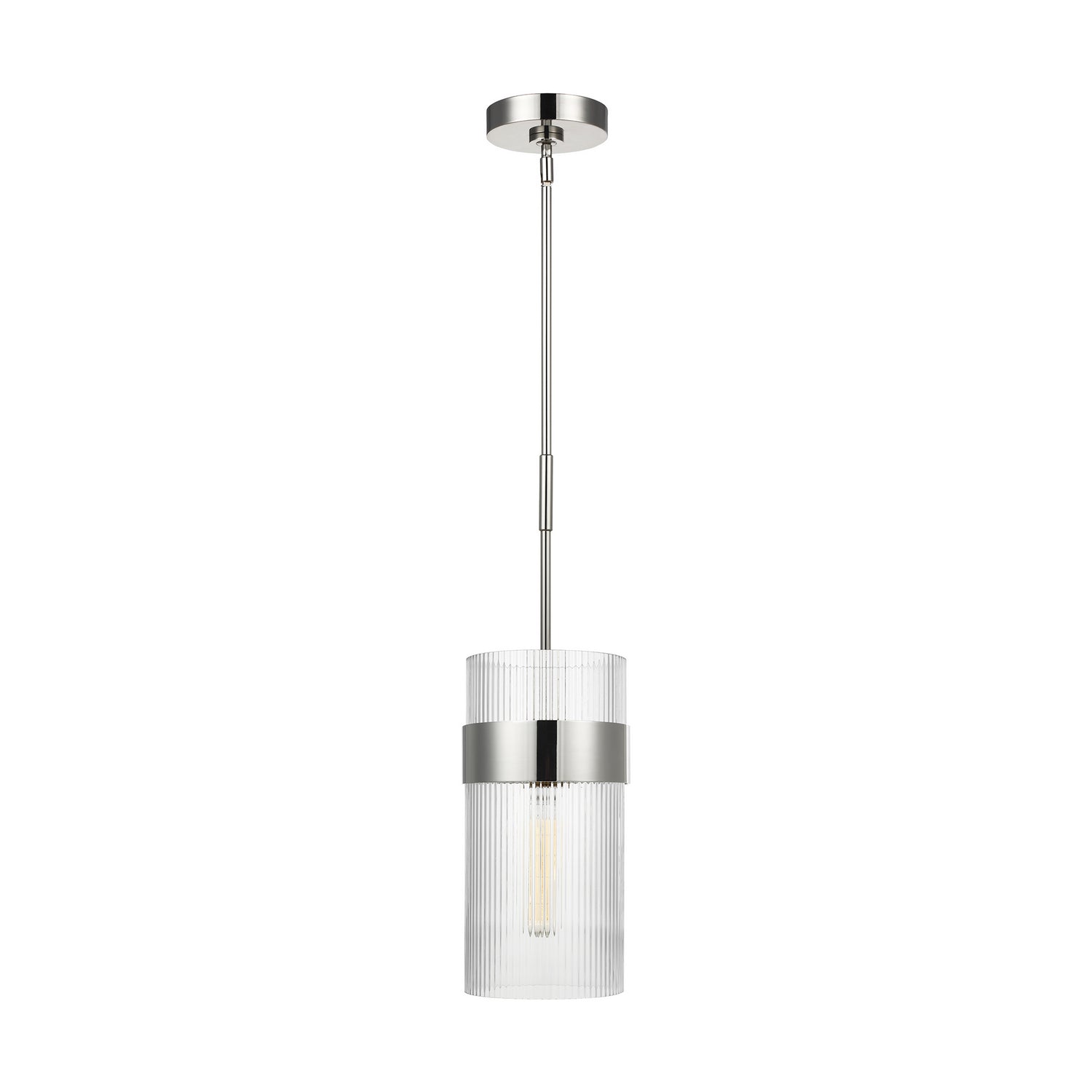 Visual Comfort Studio - CP1171PN - One Light Pendant - Geneva - Polished Nickel