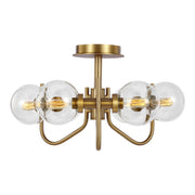 Visual Comfort Studio - EF1036BBS - Six Light Semi-Flush Mount - Verne - Burnished Brass