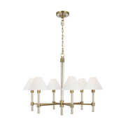 Visual Comfort Studio - LC1076TWB - Six Light Chandelier - Robert - Time Worn Brass