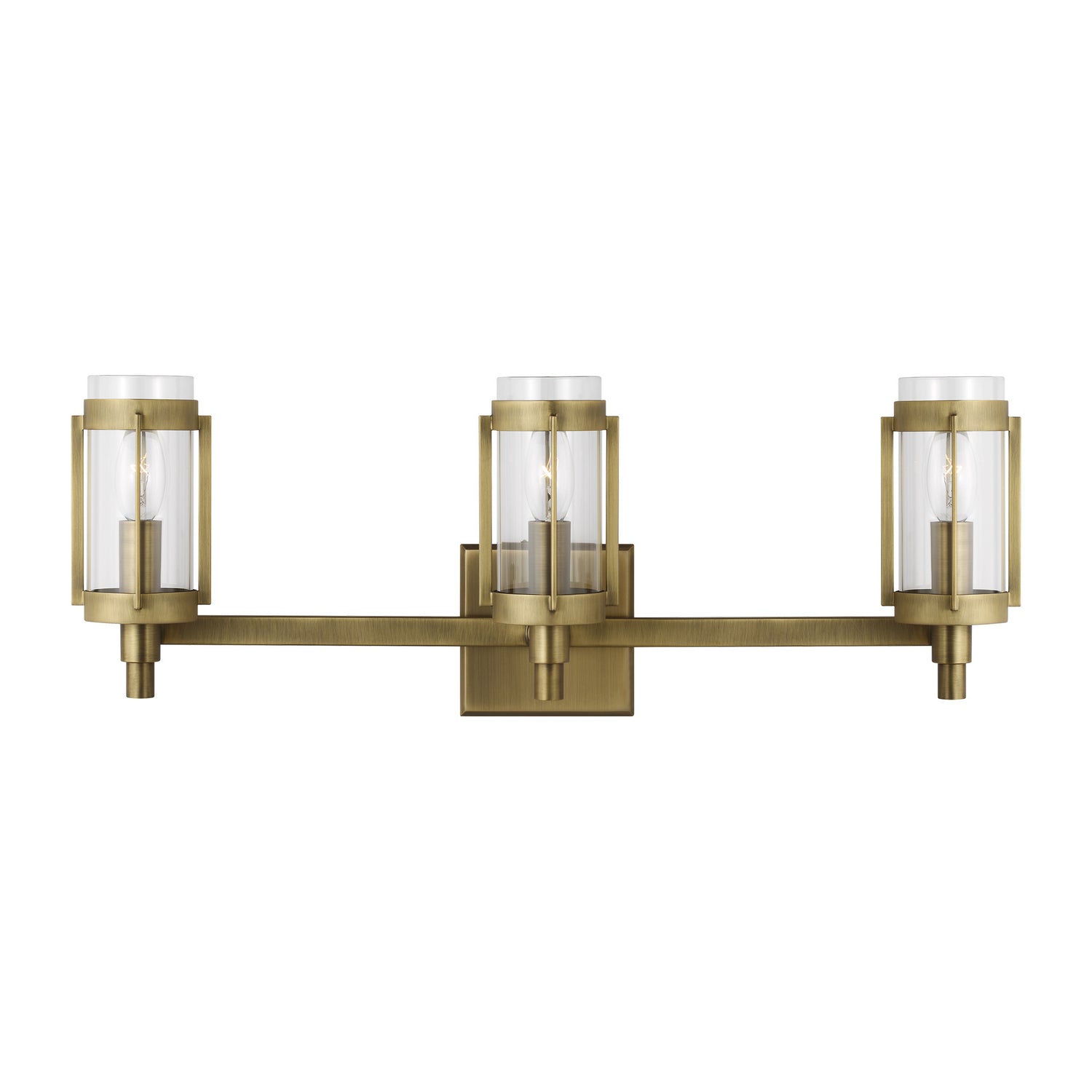 Visual Comfort Studio - LV1023TWB - Three Light Vanity - Flynn - Time Worn Brass