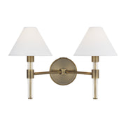 Visual Comfort Studio - LV1032TWB - Two Light Vanity - Robert - Time Worn Brass