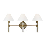 Visual Comfort Studio - LV1043TWB - Three Light Vanity - Robert - Time Worn Brass