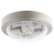 Quorum - 3502-11-65 - Two Light Ceiling Mount - 3502 Contempo Ceiling Mounts - Satin Nickel|Clear Seeded