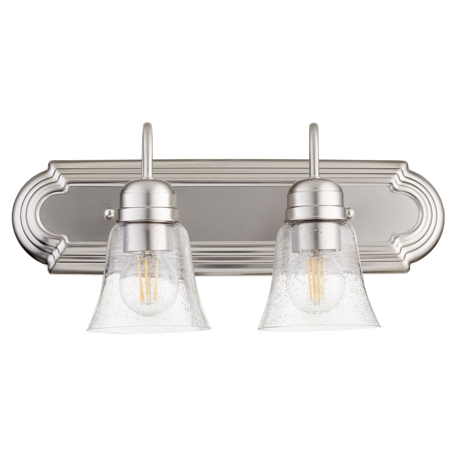 Quorum - 5094-2-265 - Two Light Vanity - Campbell - Satin Nickel|Clear Seeded