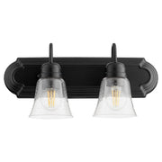 Quorum - 5094-2-269 - Two Light Vanity - Campbell - Textured Black|Clear Seeded