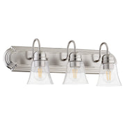 Quorum - 5094-3-265 - Three Light Vanity - Campbell - Satin Nickel|Clear Seeded