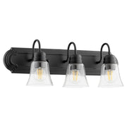 Quorum - 5094-3-269 - Three Light Vanity - Campbell - Textured Black|Clear Seeded