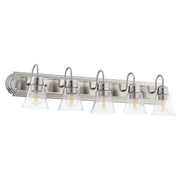 Quorum - 5094-5-265 - Five Light Vanity - Campbell - Satin Nickel|Clear Seeded