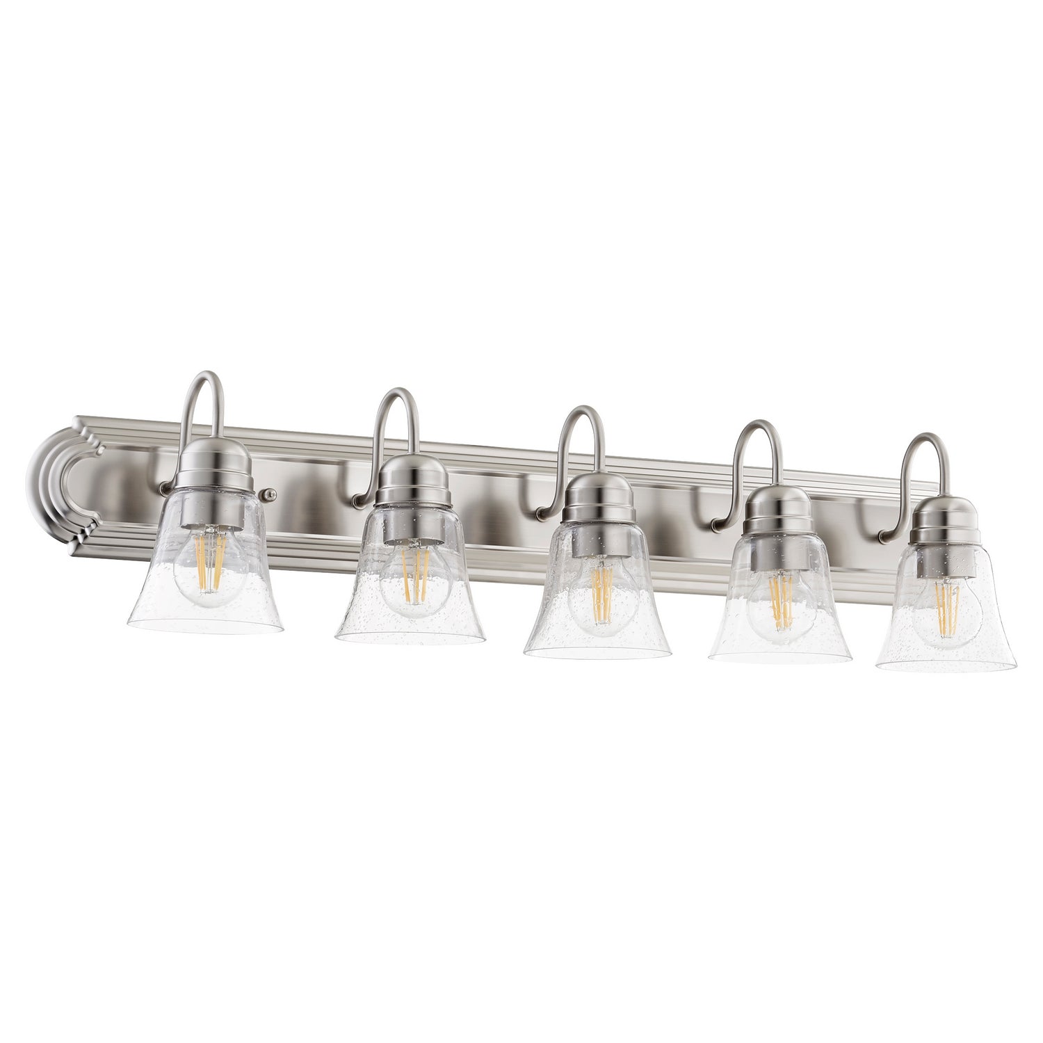 Quorum - 5094-5-265 - Five Light Vanity - Campbell - Satin Nickel|Clear Seeded