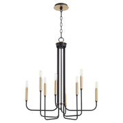 Quorum - 630-8-6980 - Eight Light Chandelier - Hope - Textured Black|Aged Brass