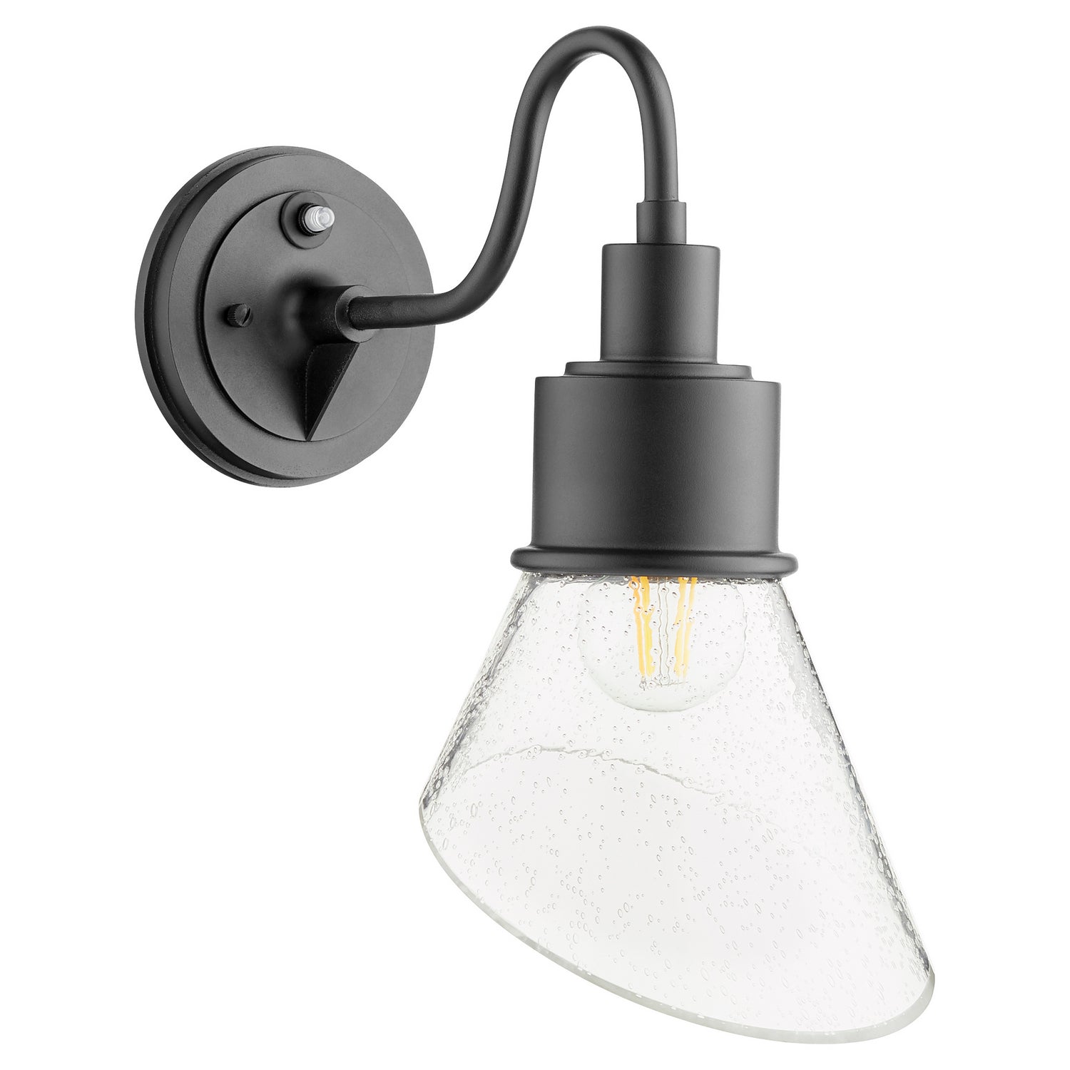 Quorum - 733-69 - One Light Wall Mount - Torrey - Textured Black|Clear Seeded