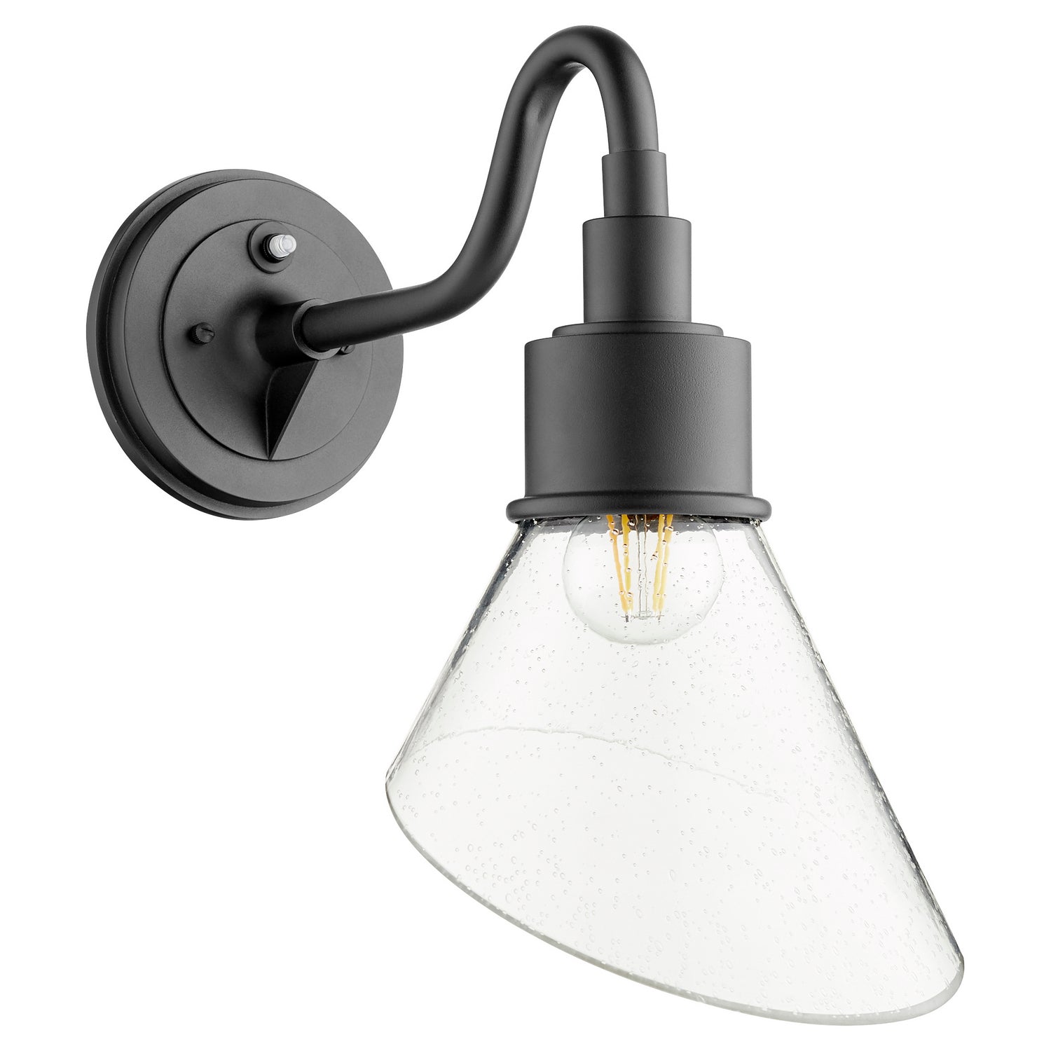 Quorum - 734-69 - One Light Wall Mount - Torrey - Textured Black|Clear Seeded