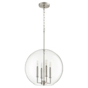 Quorum - 873-4-65 - Four Light Pendant - 873 Globe Pendants - Satin Nickel