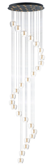 ET2 - E24169-18BKGLD - LED Pendant - Newton - Black / Gold