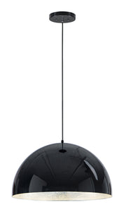 ET2 - E24904-GBAL - LED Pendant - Hemisphere - Gloss Black / Aluminum