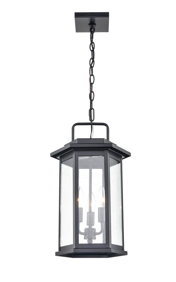 Millennium - 2687-PBK - Three Light Outdoor Hanging Lantern - Ellis - Powder Coated Black