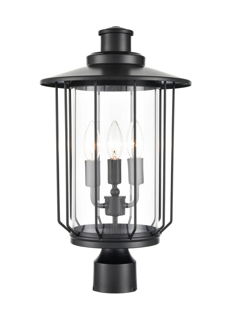 Millennium - 2699-PBK - Three Light Outdoor Post Lantern - Belvoir - Powder Coated Black