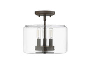 Millennium - 46923-RBZ - Three Light Semi-Flush Mount - Asheville - Rubbed Bronze