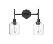 Millennium - 46942-MB - Two Light Vanity - Asheville - Matte Black