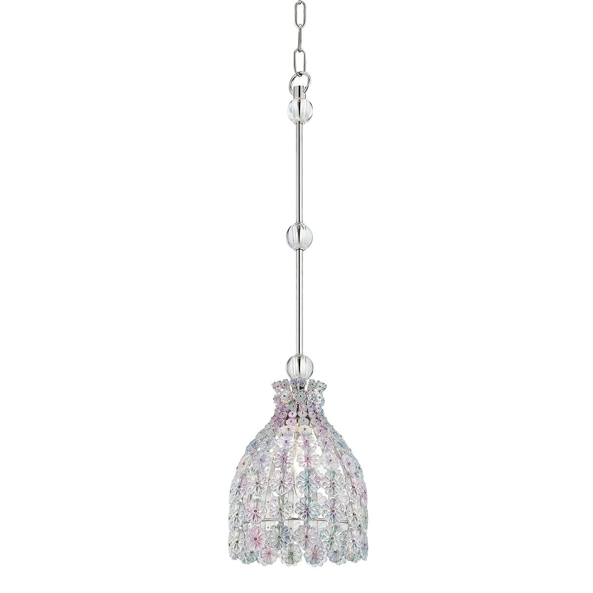 Hudson Valley - 8208-PN - One Light Pendant - Floral Park - Polished Nickel