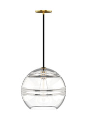 Visual Comfort Modern - 700FJSDNCR - One Light Pendant - Sedona - Aged Brass