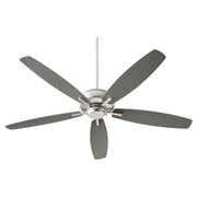 Quorum - 7060-65 - 60"Ceiling Fan - Breeze - Satin Nickel