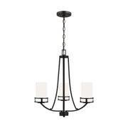 Generation Lighting - 3121603-112 - Three Light Chandelier - Robie - Midnight Black