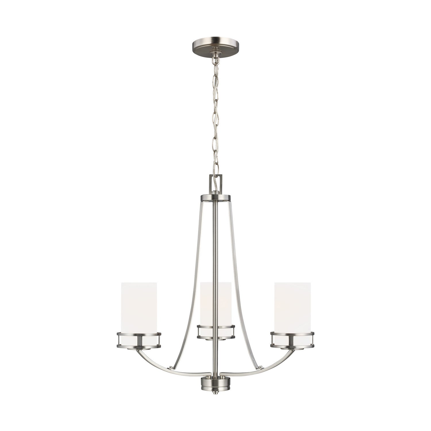 Generation Lighting - 3121603-962 - Three Light Chandelier - Robie - Brushed Nickel