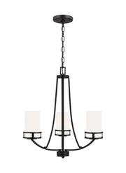 Generation Lighting - 3121603EN3-112 - Three Light Chandelier - Robie - Midnight Black
