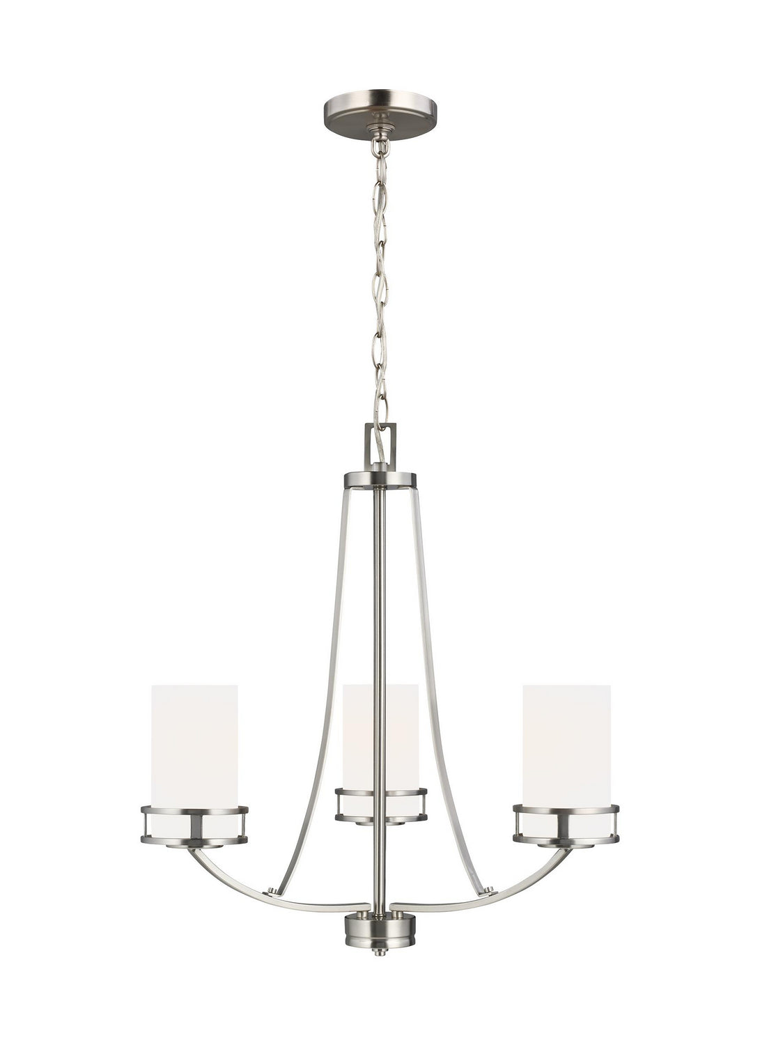 Generation Lighting - 3121603EN3-962 - Three Light Chandelier - Robie - Brushed Nickel