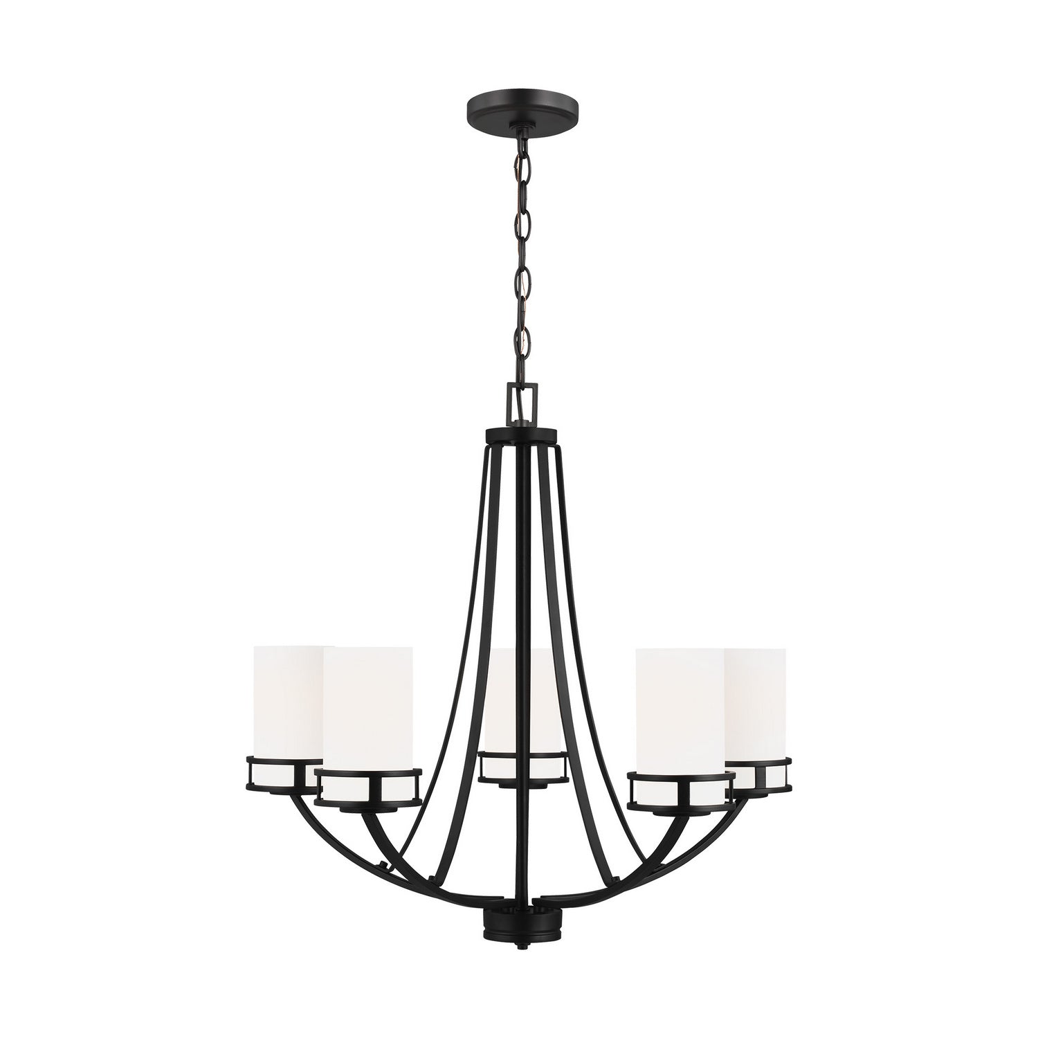 Generation Lighting - 3121605-112 - Five Light Chandelier - Robie - Midnight Black