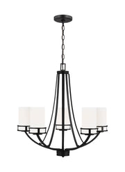 Generation Lighting - 3121605EN3-112 - Five Light Chandelier - Robie - Midnight Black