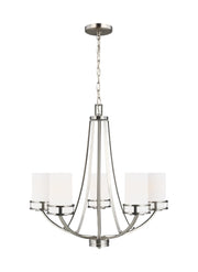 Generation Lighting - 3121605EN3-962 - Five Light Chandelier - Robie - Brushed Nickel